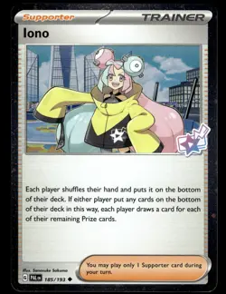 Iono 185/193 Holo Stamped Promo Paldea Evolved Pokemon Card - Image 1