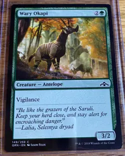 MTG Wary Okapi Guilds of Ravnica 149/259 Regular Common Magic The Gathering - Image 1