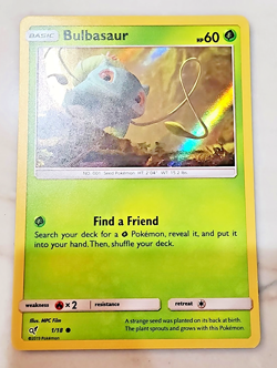 Pokemon Bulbasaur 1/18 Detective Pikachu Holo Foil 2019 TCG NM Card HP60 (6) - Image 1