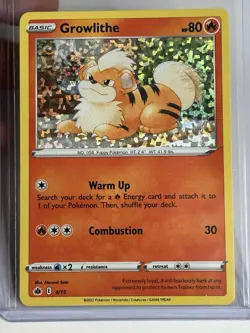 LP Growlithe 4/15 McDonald’s Collection Match Battle Holo 2022 Pokemon TCG Card - Image 1