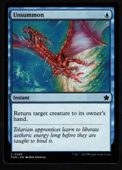 4x Unsummon-Magic the Gathering-MTG-Foundations-Near Mint-4x - Image 1