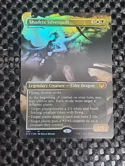 MTG Shadrix Silverquill - Foil - Borderless, NM-Mint, English Strixhaven: School - Image 1