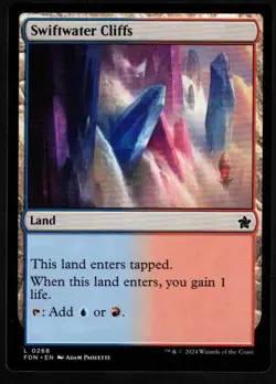 4x Swiftwater Cliffs-Magic the Gathering-MTG-Foundations-Near Mint-4x - Image 1