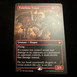 MTG - Twinflame Tyrant - MYTHIC, Borderless, Alt-Art, Creature, FDN - 0333 Magic - Image 1