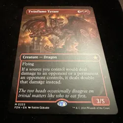 MTG - Twinflame Tyrant - MYTHIC, Borderless, Alt-Art, Creature, FDN - 0333 Magic - Image 2