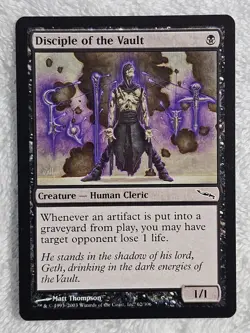 MTG Disciple of the Vault - Mirrodin (MRD) #62 Magic the Gathering Card NM - Image 1