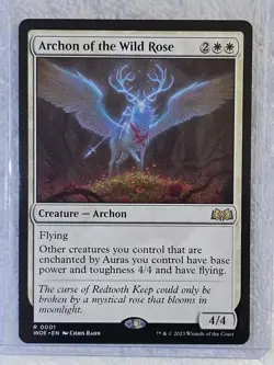 MTG Archon of the Wild Rose - Wilds of Eldraine (WOE) #1 Magic Card Rare NM - Image 5