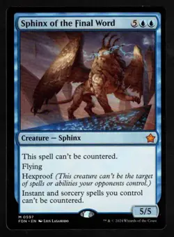 1x Sphinx of the Final Word-Magic the Gathering-MTG-Foundations-Near Mint-mythic - Image 1