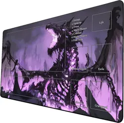 MTG Playmat, Game Play Mat for TCG 24 x 14 Zombie Dragon With Zones5 - Image 1