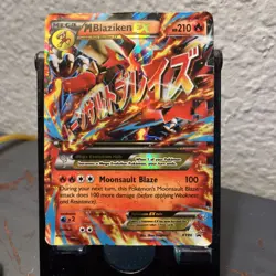 Pokemon TCG M Blaziken EX Black Star Promo XY86 Ultra Holo Rare - Image 1