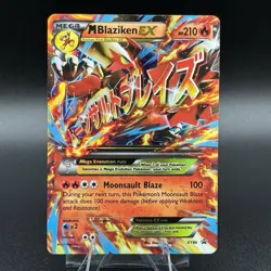 Pokemon TCG M Blaziken EX Black Star Promo XY86 Ultra Holo Rare - Image 1