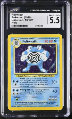 POKEMON Poliwrath 013/102 Base Set Holo - CGC 5.5 - Image 1