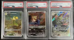 Pokemon Scarlet and Violet Base Set TCG Illustration Rare Lot of 3 - All PSA 9 - Image 1