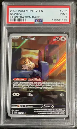Pokemon Scarlet and Violet Base Set TCG Illustration Rare Lot of 3 - All PSA 9 - Image 4