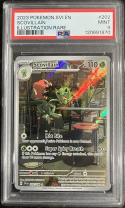 Pokemon Scarlet and Violet Base Set TCG Illustration Rare Lot of 3 - All PSA 9 - Image 5