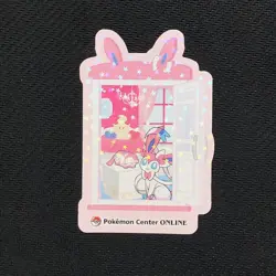 S1755 Sylveon Holo Japanese Pokemon Center Pikachu Prize Award Sticker - Image 1