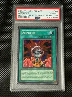 YUGIOH PSA 10 2004 Amplifier AST-040 Super Rare 1st Edition *9400 - Image 1