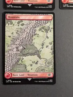 MTG - 3x Mountain 278 + 279 - NM Full Art - Pack Fresh Lord of the Rings - Magic - Image 4