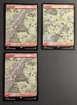 MTG - 3x Mountain 278 + 279 - NM Full Art - Pack Fresh Lord of the Rings - Magic - Image 1