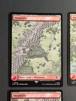 MTG - 3x Mountain 278 + 279 - NM Full Art - Pack Fresh Lord of the Rings - Magic - Image 5