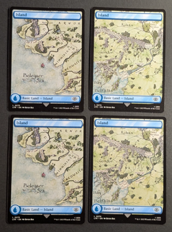 MTG - 4x Island (275 + 274) - NM Full Art - Pack Fresh Lord of the Rings - Magic - Image 1