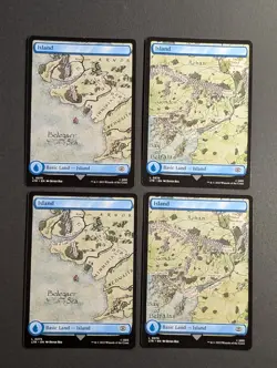 MTG - 4x Island (275 + 274) - NM Full Art - Pack Fresh Lord of the Rings - Magic - Image 2