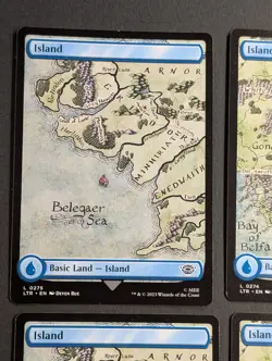 MTG - 4x Island (275 + 274) - NM Full Art - Pack Fresh Lord of the Rings - Magic - Image 3
