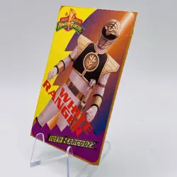 White Ranger Mighty Morphin’ Power Rangers Tiger Barcodzz GamePro AD Card Cutout - Image 2