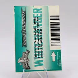 White Ranger Mighty Morphin’ Power Rangers Tiger Barcodzz GamePro AD Card Cutout - Image 4