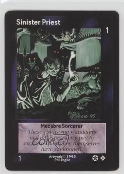 1995 Shadowfist Collectible Card Game Standard Sinister Priest 0e3 - Image 1