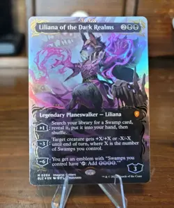 MTG English Liliana of the Dark Realms (Borderless) (Raised Foil) NM Foil - Image 4