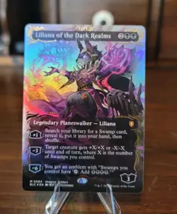 MTG English Liliana of the Dark Realms (Borderless) (Raised Foil) NM Foil - Image 5