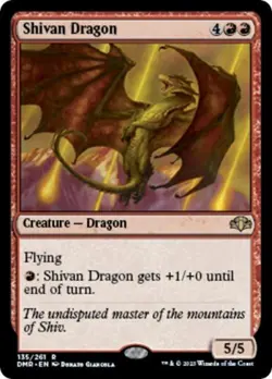 Shivan Dragon - Near Mint MTG Dominaria Remastered - Image 1