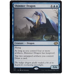 x4 Shimmer Dragon J22 MTG Playset M/NM Rare Blue Creature Dragon TCG CCG - Image 1