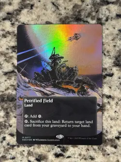 Petrified Field 0077 FOIL - Borderless - NM - Edge of Eternities Magic MTG - Image 1