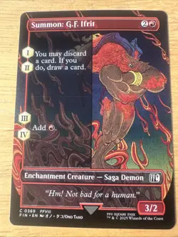 Summon: G.F. Ifrit (Borderless) - Final Fantasy - FIN MTG NM 369 Saga - Image 1