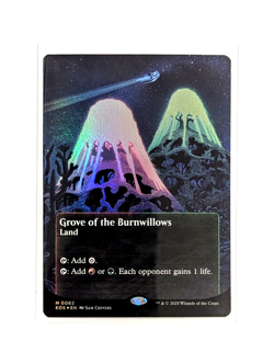 Grove of the Burnwillows M 0062 Borderless FOIL MTG Edge Of Eternities EOS NM/M - Image 1