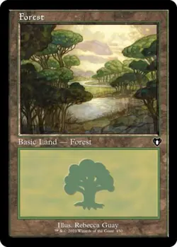 Forest (450) (Retro Frame) - Near Mint MTG Commander Masters - Image 1