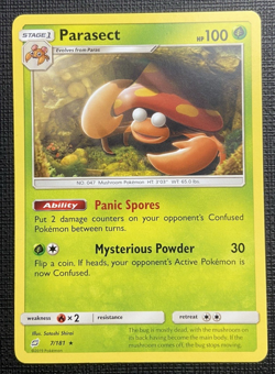 Parasect 7/181 Sun And Moon Team Up Rare LP Pokemon 2019 - Image 1