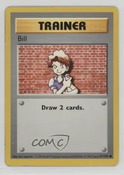 Bill Shadowless Pokemon Base Set #91 1999 2f4 - Image 1