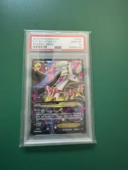 2015 POKEMON XY ROARING SKIES #102 FULL ART/M LATIOS EX PSA 10 - Image 1