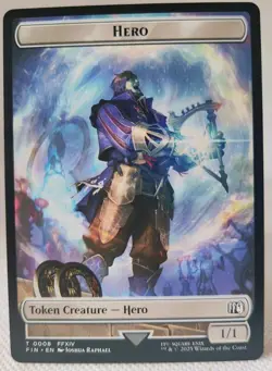 Hero (T0008) Treasure (T0023) Double-Sided Token Final Fantasy MTG - Image 1