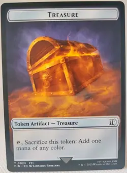 Hero (T0008) Treasure (T0023) Double-Sided Token Final Fantasy MTG - Image 2
