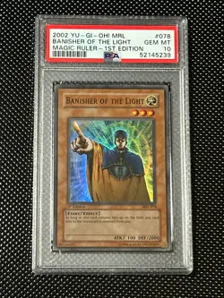 YUGIOH PSA 10 2002 Banisher of the Light MRL-078 Super Rare 1st Edition *5239 - Image 1