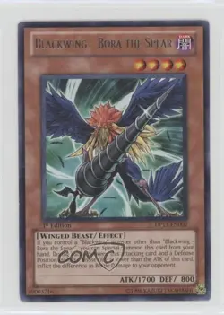 Blackwing - Bora the Spear (R) 1st Ed. YuGiOh Crow Duelist Pack #DP11-EN002 x9h - Image 1