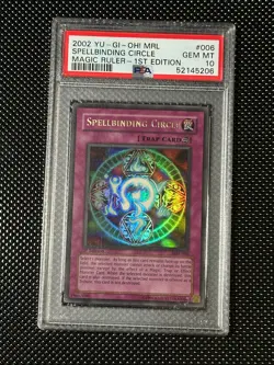 YUGIOH PSA 10 2002 Spellbinding Circle MRL-006 Ultra Rare 1st Edition *5206 - Image 1