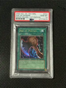 YUGIOH PSA 10 2002 Axe of Despair MRL-002 Ultra Rare 1st Edition *4676 - Image 1