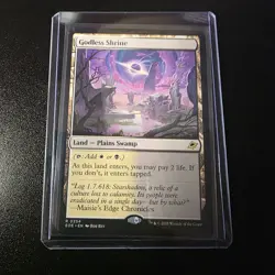 R 0254 Godless Shrine Land Plains Swamp Shock Edge of Eternities EOE MTG Card - Image 1