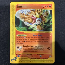 Entei 10/147 Aquapolis Non-Holo Rare E-Reader - Pokemon TCG Cards - Image 1