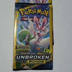 Pokemon 2019 Unbroken Bonds 3 Card Booster Pack Unweighted New Factory Sealed - Image 1